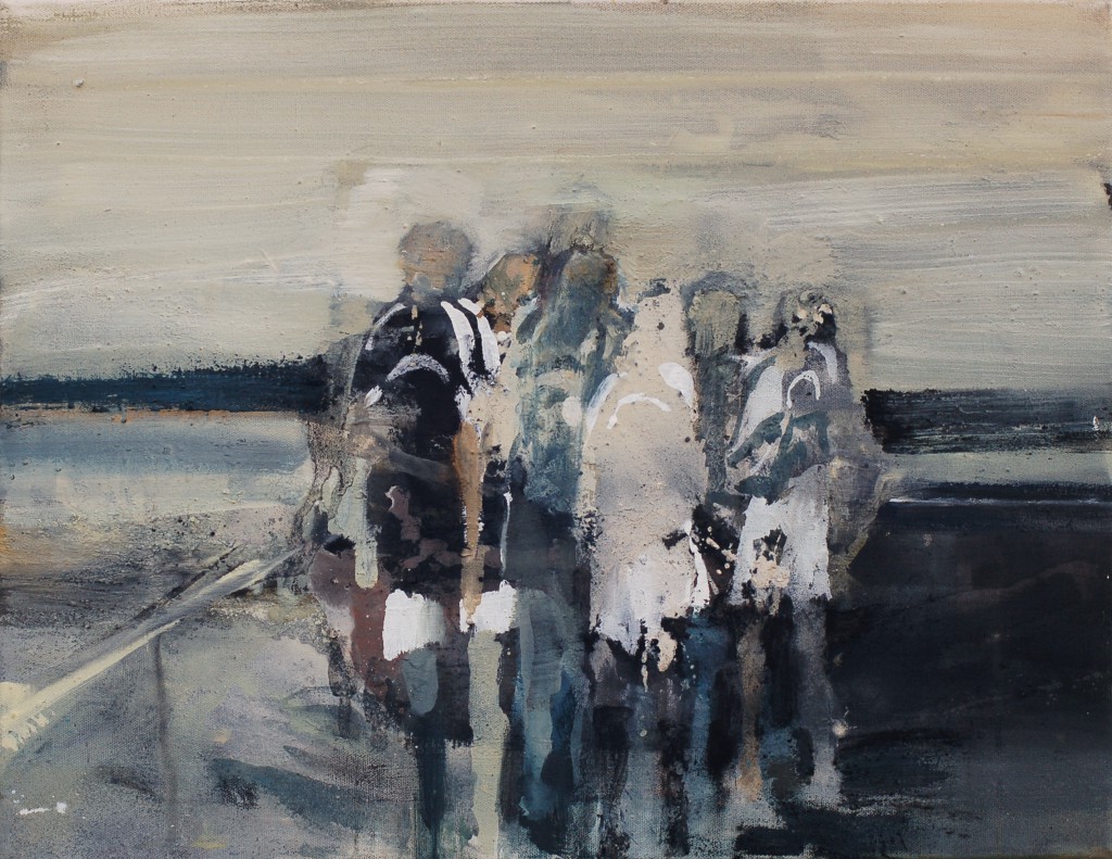 Kleine Gruppe, Eitempera auf Leinwand, 55 x 70 cm, 2013